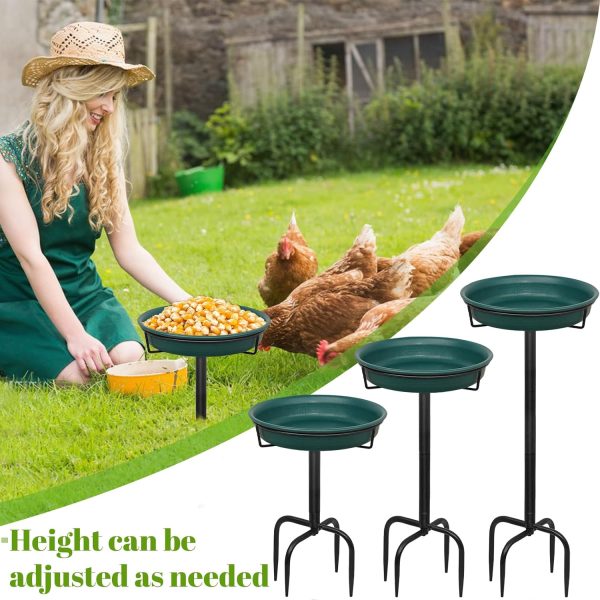 PAW HEAVEN BY SOHAIB 28 In Freestanding Birdbaths Standing Garden Bird Bath Bird Feeder Bowl with Metal Stake, Detachable Decoration Spa Birdfeeder for Garden Patio Yard Lawn. - Image 3