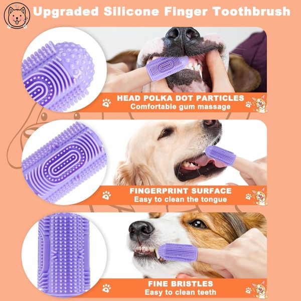 PAW HEAVEN BY SOHAIB Dog Toothbrush Finger Toothbrush Dog Tooth Brushing Kit 4Pack Dog Finger Toothbrush for Dog Teeth Cleaning & Dog Dental Care Dog Tooth Brush Dog Toothbrush Kit Pet - Image 2