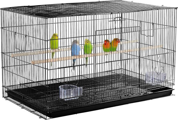 PAW HEAVEN BY SOHAIB 30" Length Flight Bird Cage Iron Flight Parrot Cage for Small Parrots Parakeets Cockatiels Budgies Conures QUaker Parrot - Image 3